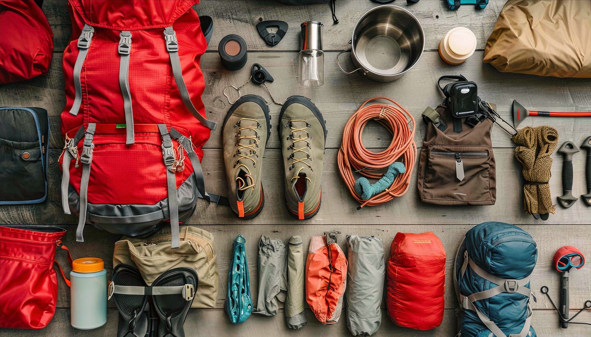 Kilimanjaro packing kit flatlay