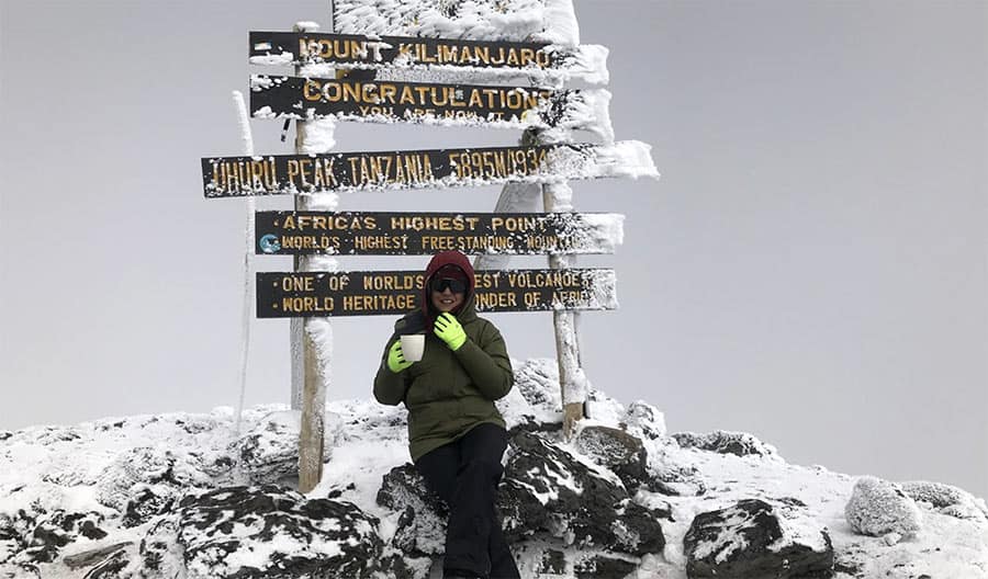 anupreeta at the kilimanjaro summit