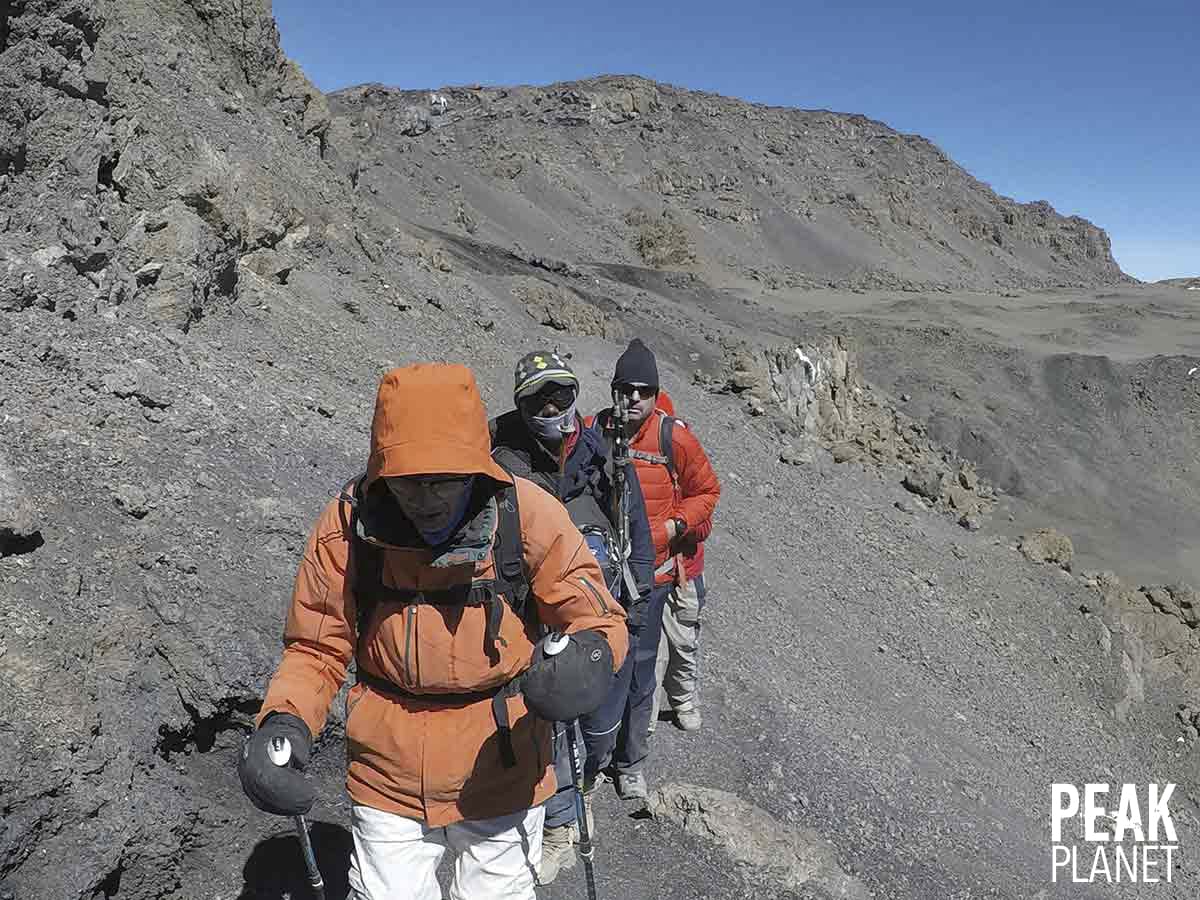 Dr. Distelhorst near the summit of Kilimanjaro