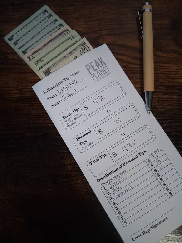 Tipping on Kilimanjaro